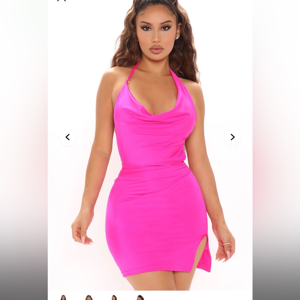 Brand NEW with tags Fashion Nova Hot Pink Dress